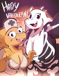 2023 Alphys_(Undertale) fanart gabbah Toriel_(Undertale) Undertale // 2550x3300 // 8.1MB